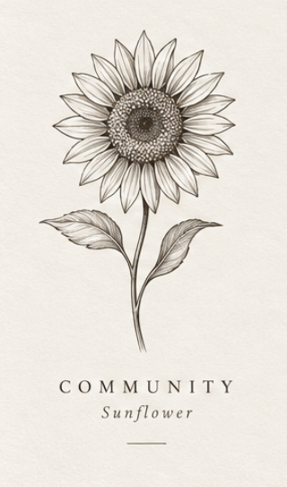 COLLECTION No. 01 · Community Engraving · Sunflower
