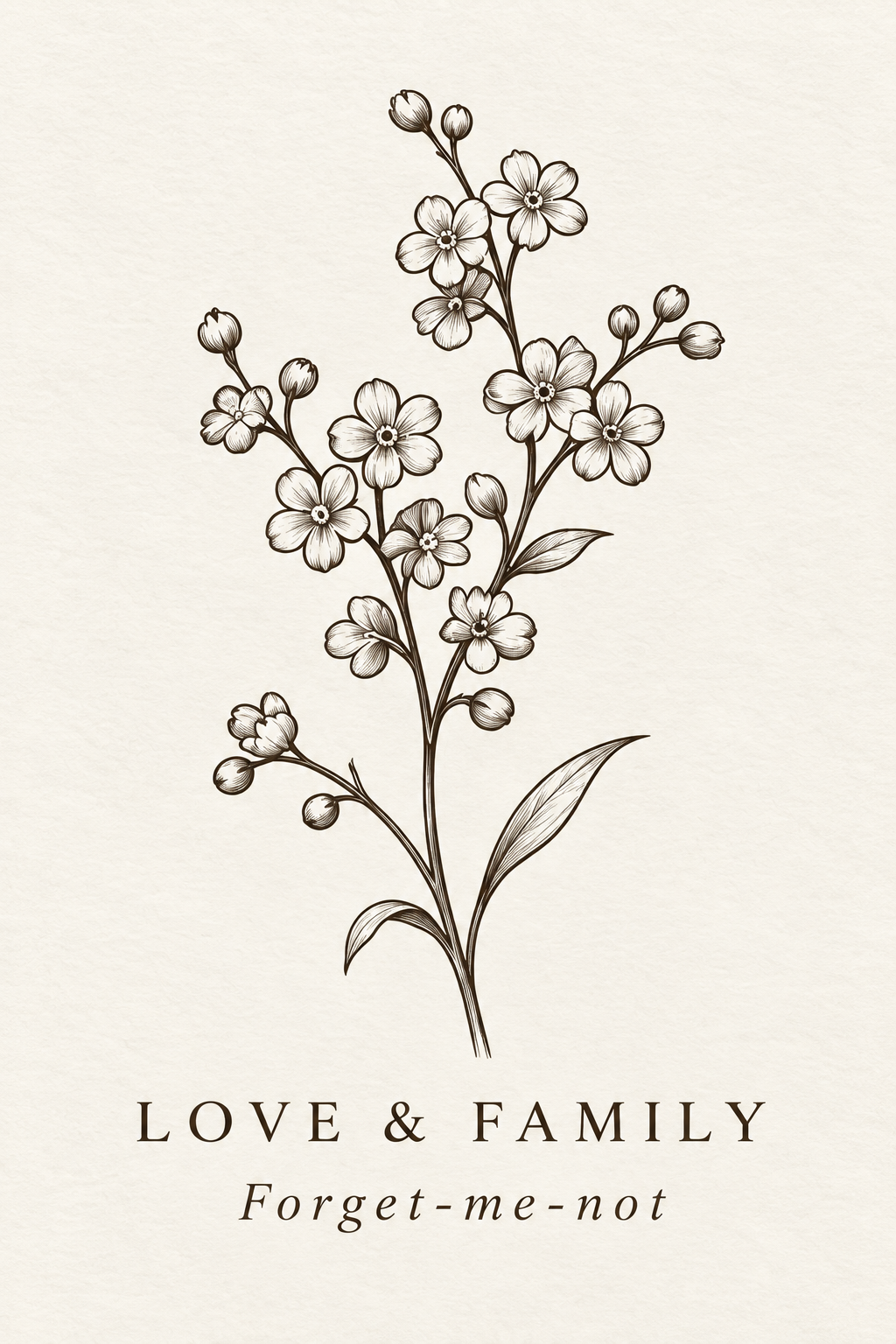 COLLECTION No. 01 · Love & Family Engraving · Forget-me-not